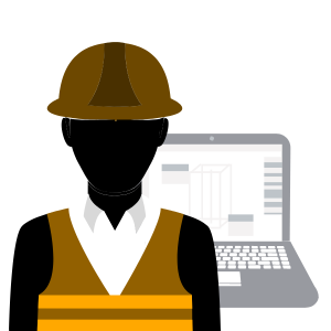 construction equipment management software and worker
